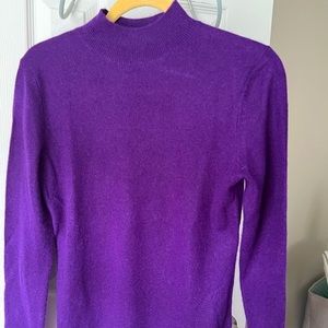 Lord and Taylor 100% cashmere mockneck sweater.